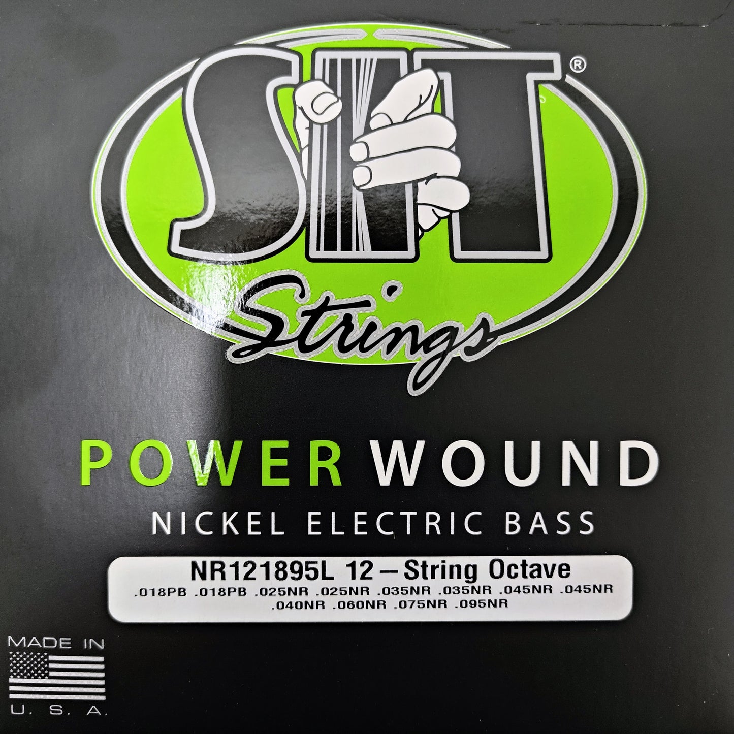 SIT Strings SIT Power Wound Nickel Plated Steel Bass String Long Scale Set - 12-String 18-95 NR121895L