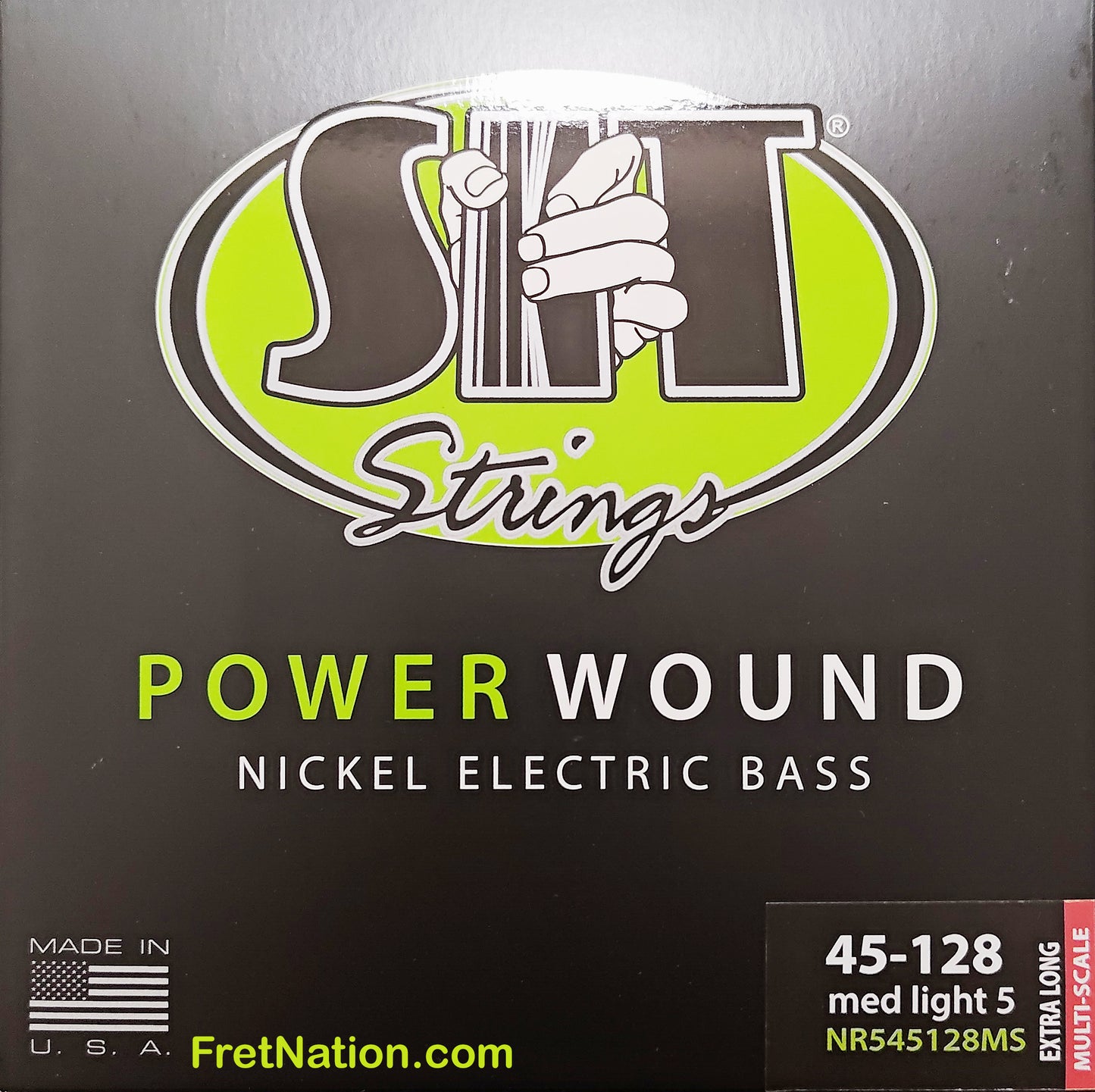 SIT Strings SIT Powerwound Nickel Bass String Set Dingwall Style - 5-String 45-128T NR545128MS