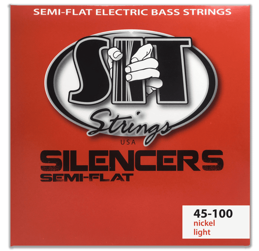 SIT Strings SIT Silencer Nickel Semi-Flat Bass String Long Scale Set - 4-String 45-100 NRL45100L