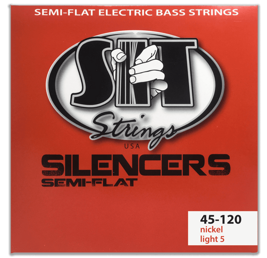 SIT Strings SIT Silencer Nickel Semi-Flat Bass String Long Scale Set - 5-String 45-120 NRL545120L