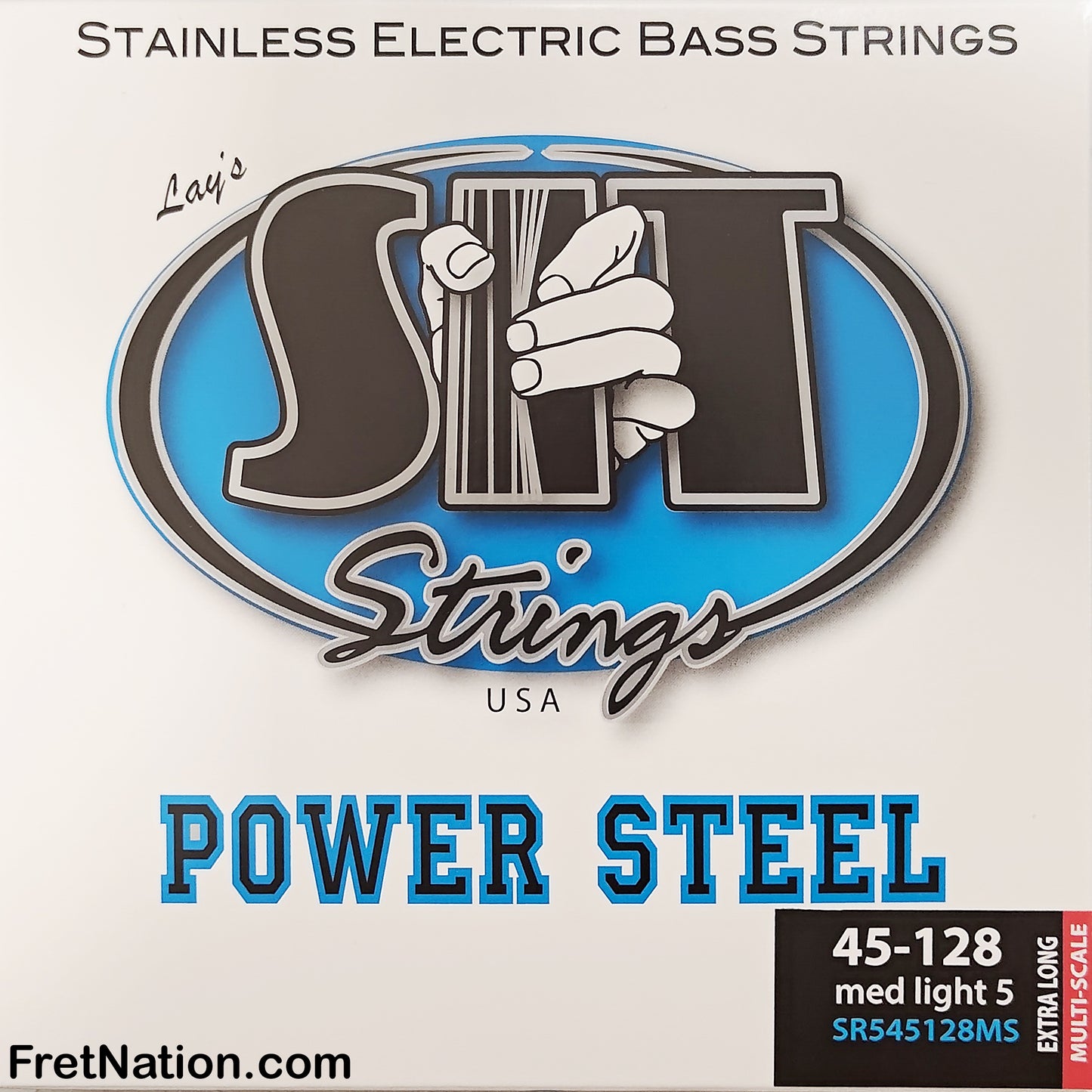 SIT Strings SIT Power Steel Stainless Bass String Set Dingwall Style - 5-String 45-128T PS545128MS