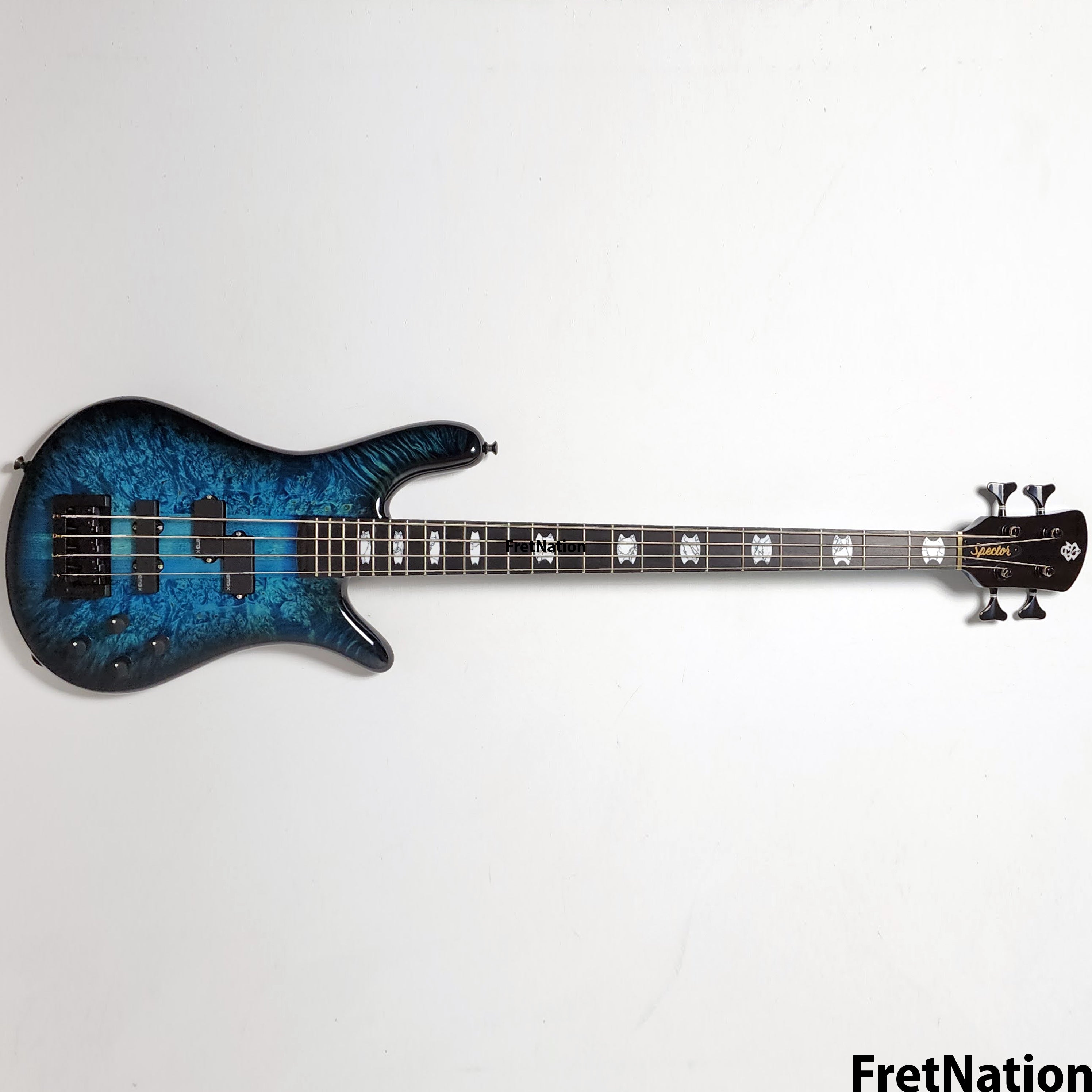 Spector USA New Era NS-2 Narrow 4-String Bass Blue Inferno #1629 