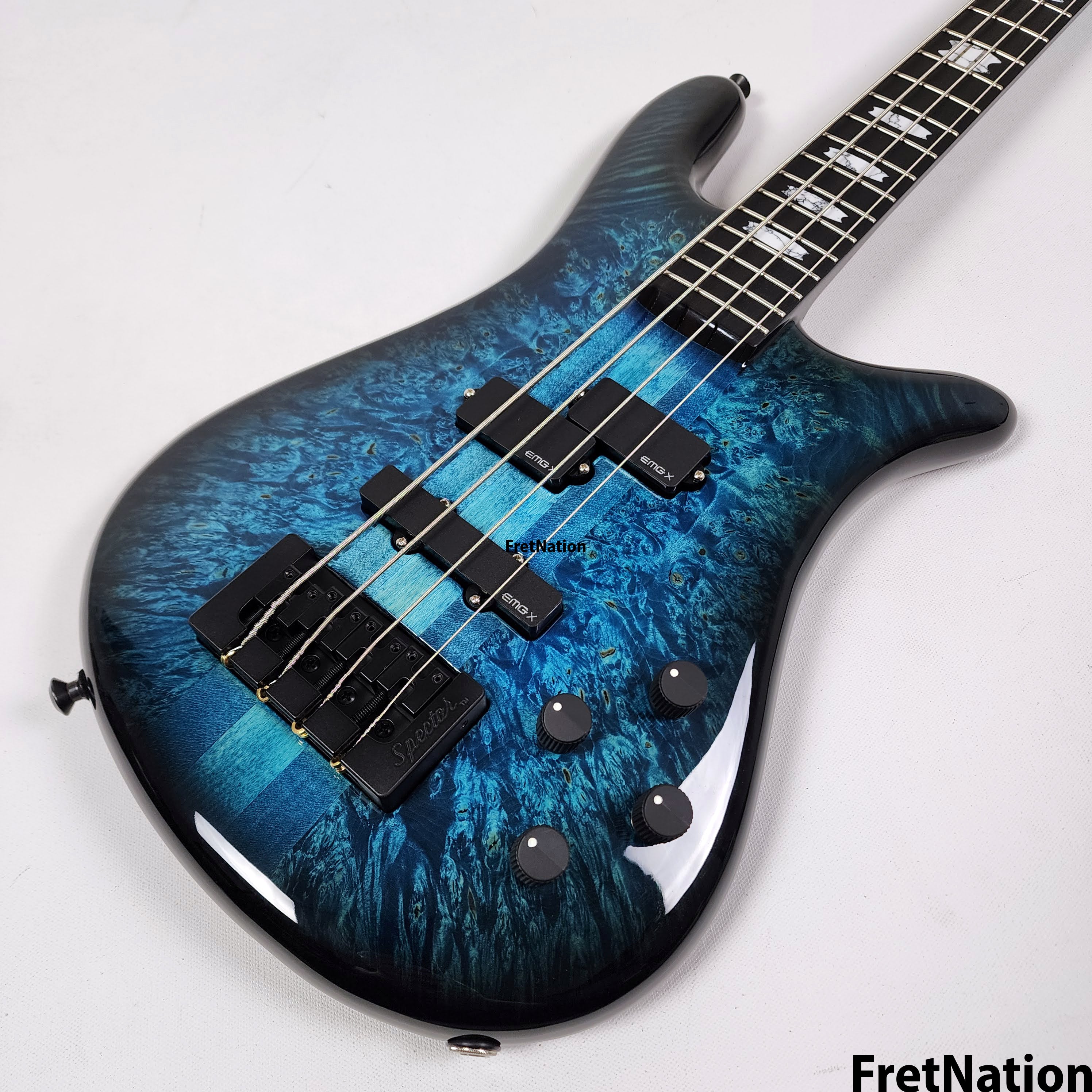 Spector USA New Era NS-2 Narrow 4-String Bass Blue Inferno #1629 