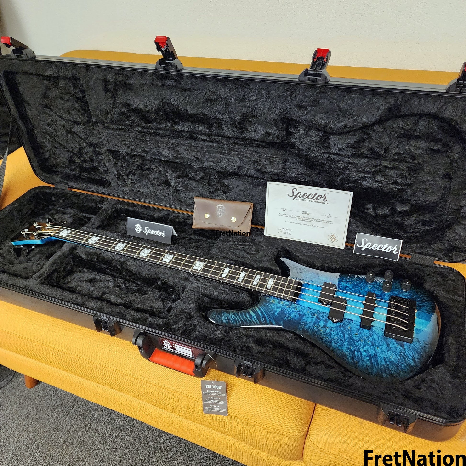 Spector Spector USA New Era NS-2 Narrow 4-String Bass Blue Inferno #1629 8.48lbs