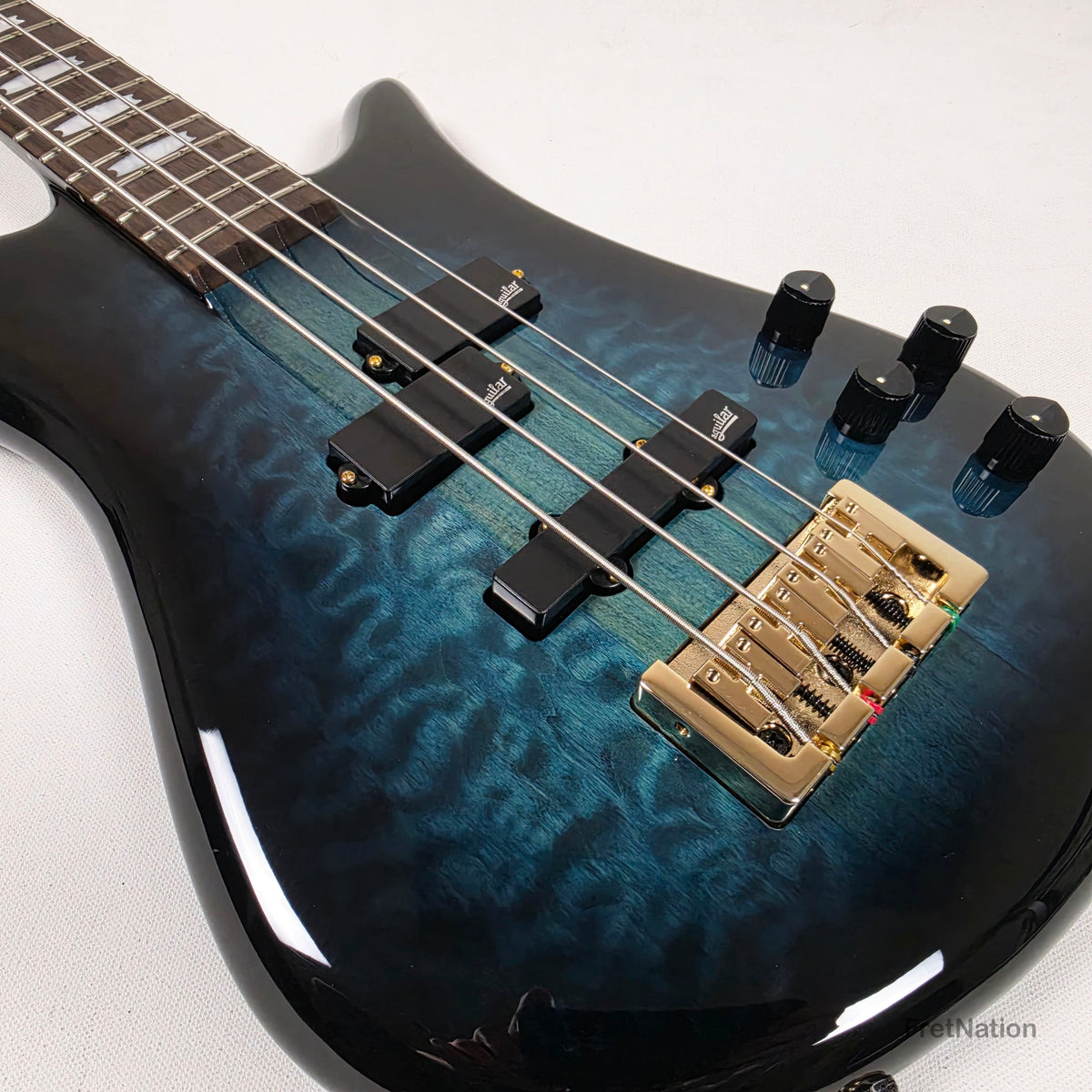 Spector Spector Icon NS-2 Neck-Thru 4-String Bass Black & Blue 7.80bs ICONNS2BLKBL CI26051780