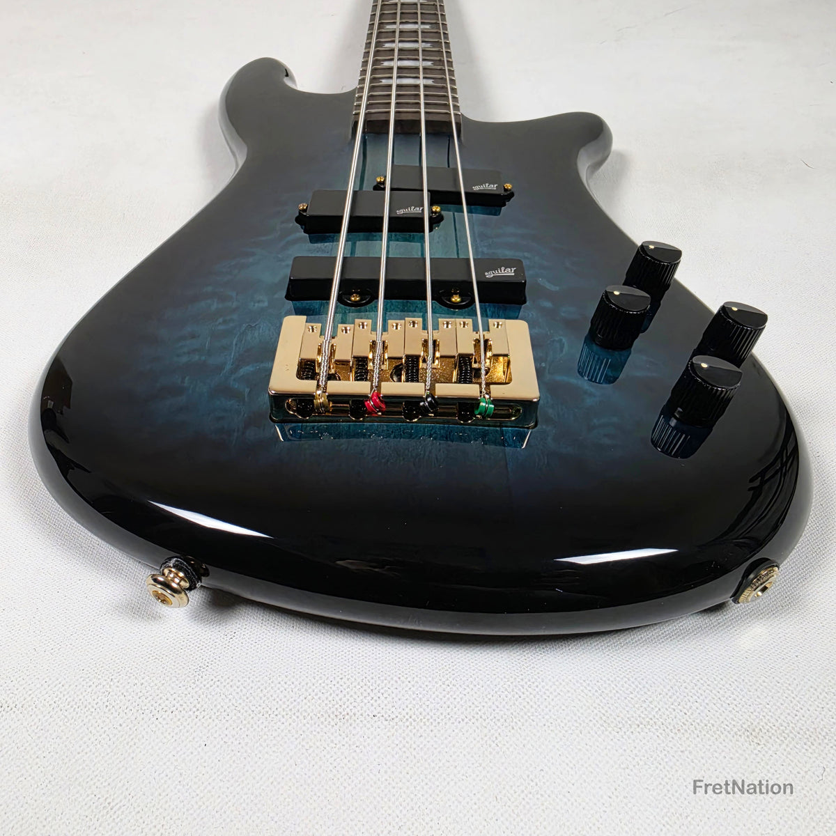 Spector Spector Icon NS-2 Neck-Thru 4-String Bass Black & Blue 7.80bs ICONNS2BLKBL CI26051780