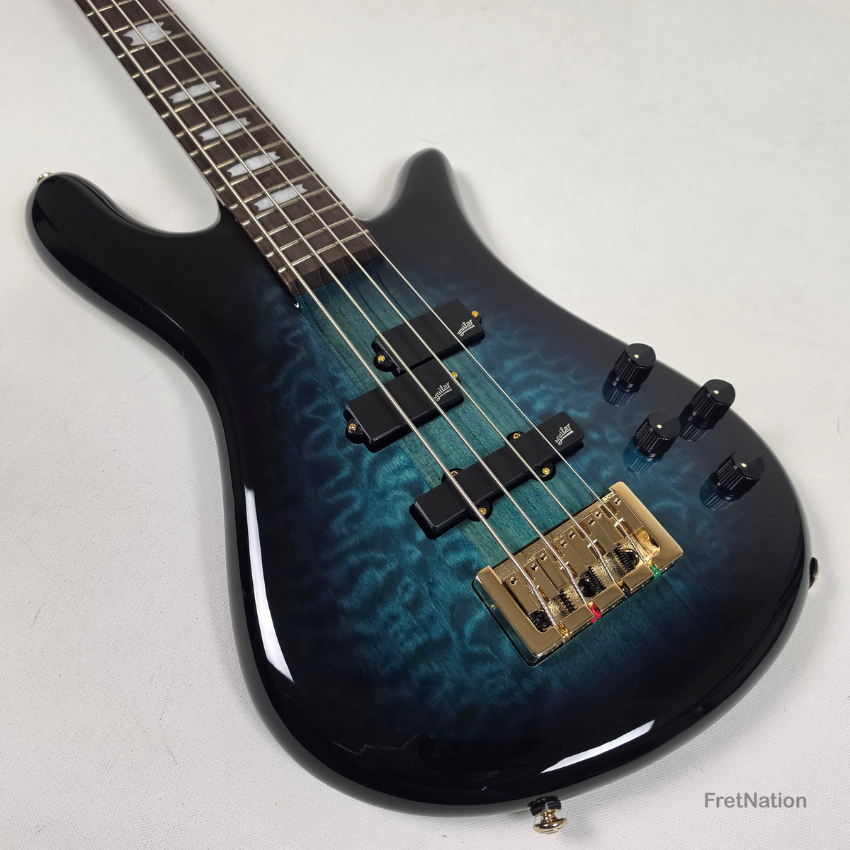 Spector Spector Icon NS-2 Neck-Thru 4-String Bass Black & Blue 7.80bs ICONNS2BLKBL CI26051780