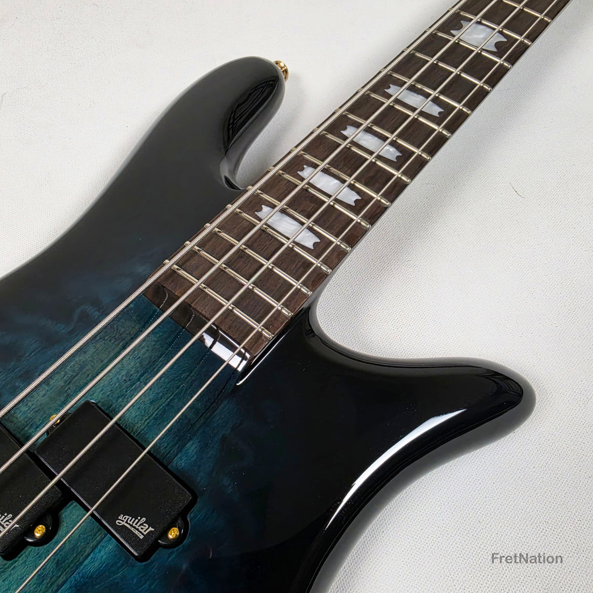 Spector Spector Icon NS-2 Neck-Thru 4-String Bass Black & Blue 7.80bs ICONNS2BLKBL CI26051780