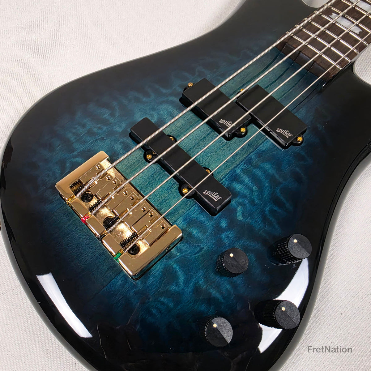 Spector Spector Icon NS-2 Neck-Thru 4-String Bass Black & Blue 7.80bs ICONNS2BLKBL CI26051780