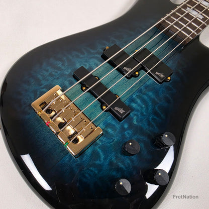 Spector Spector Icon NS-2 Neck-Thru 4-String Bass Black & Blue 7.80bs ICONNS2BLKBL CI26051780