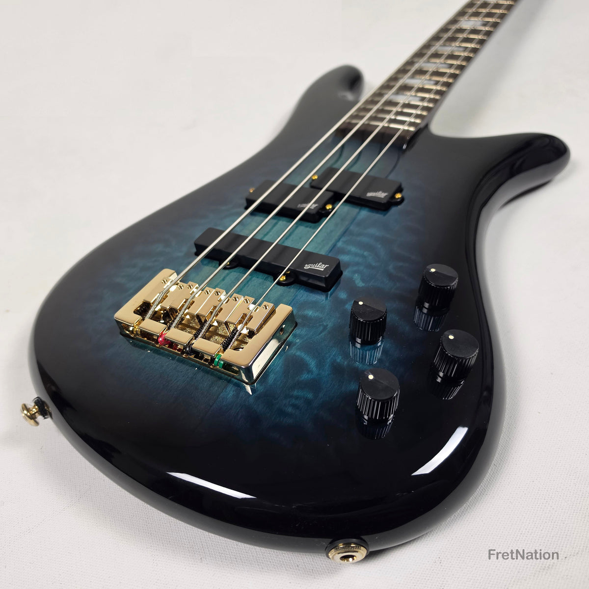 Spector Spector Icon NS-2 Neck-Thru 4-String Bass Black & Blue 7.80bs ICONNS2BLKBL CI26051780