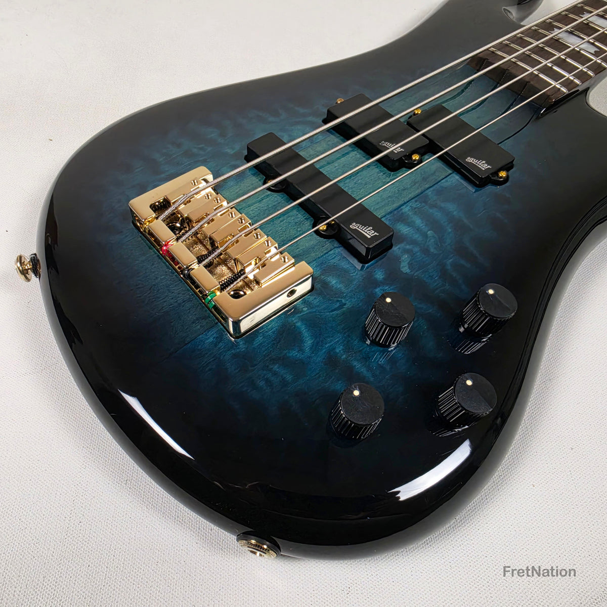 Spector Spector Icon NS-2 Neck-Thru 4-String Bass Black & Blue 7.80bs ICONNS2BLKBL CI26051780