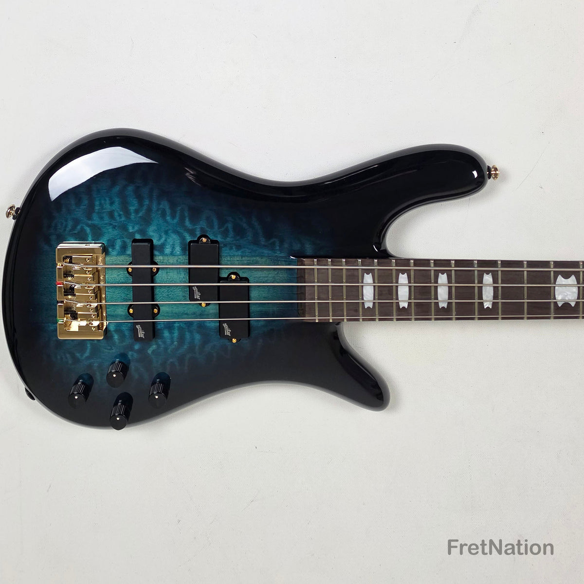 Spector Spector Icon NS-2 Neck-Thru 4-String Bass Black & Blue 7.80bs ICONNS2BLKBL CI26051780