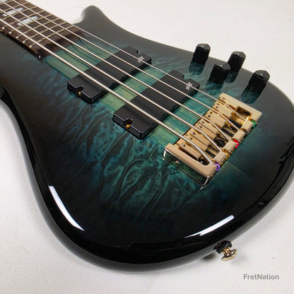 Spector Spector Icon NS-5 Neck-Thru 5-String Bass Black & Blue 9.72bs ICONNS5BLKBL CI26051644