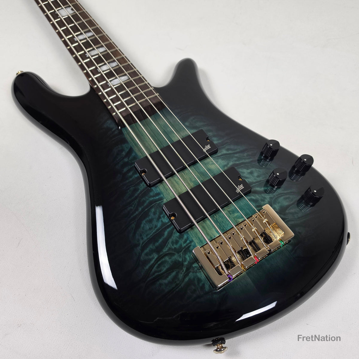Spector Spector Icon NS-5 Neck-Thru 5-String Bass Black & Blue 9.72bs ICONNS5BLKBL CI26051644