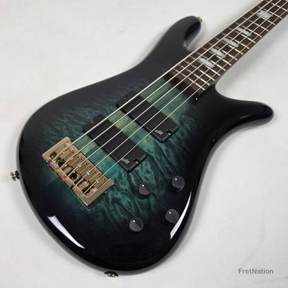 Spector Spector Icon NS-5 Neck-Thru 5-String Bass Black & Blue 9.72bs ICONNS5BLKBL CI26051644