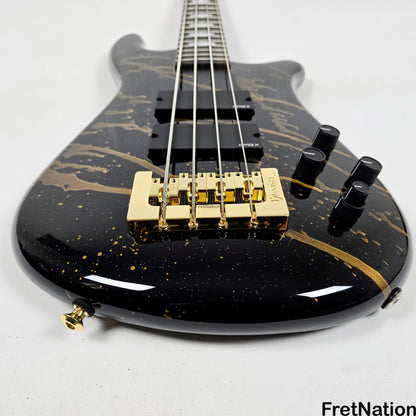 Spector Spector USA NS-2 4-String Bass Black w/ Gold Sparkle Drip 8.58lbs #1678