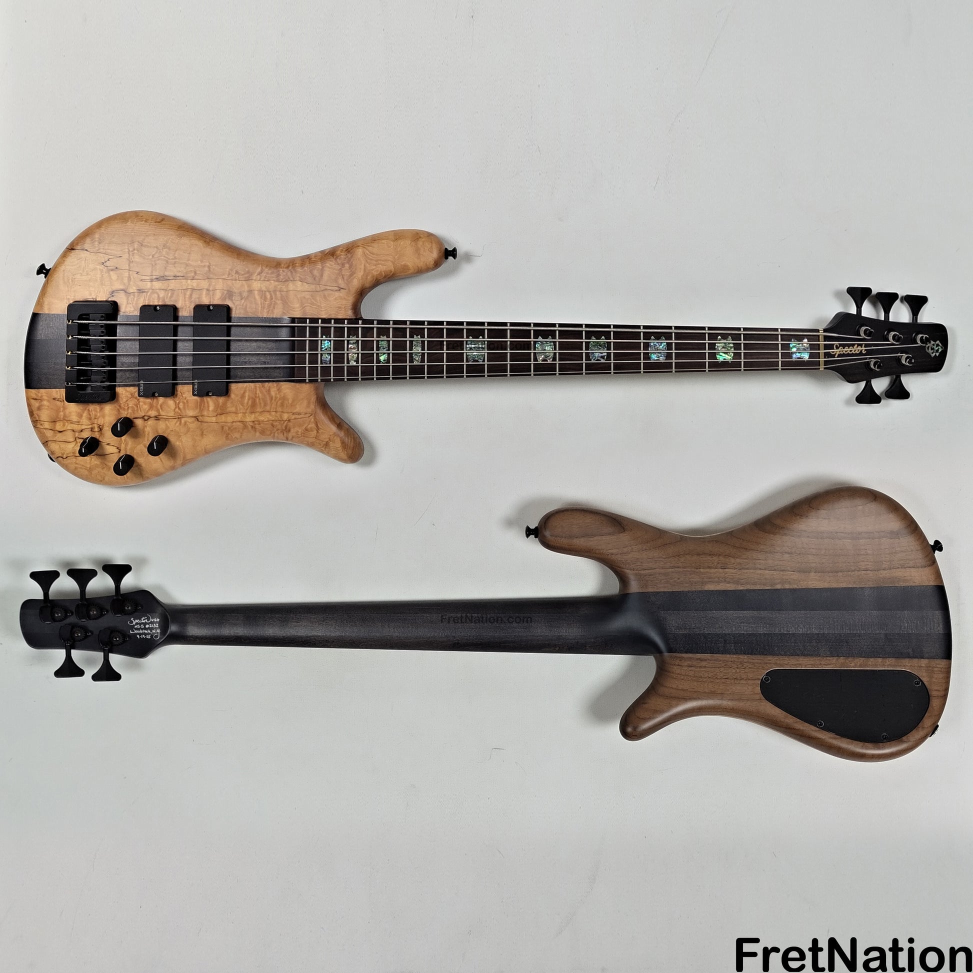 Spector Spector NS-5-32 5-String 32" Scale Bass Spalted Quilt - 9.32lbs #2132