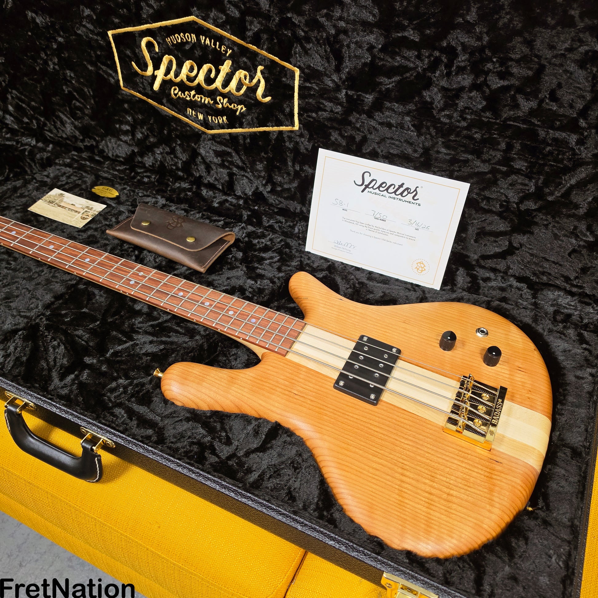 Spector Spector SB-1 Limited 50th Anniversary Reissue 4-String - Curly Cherry 9.26lbs #7 of 50