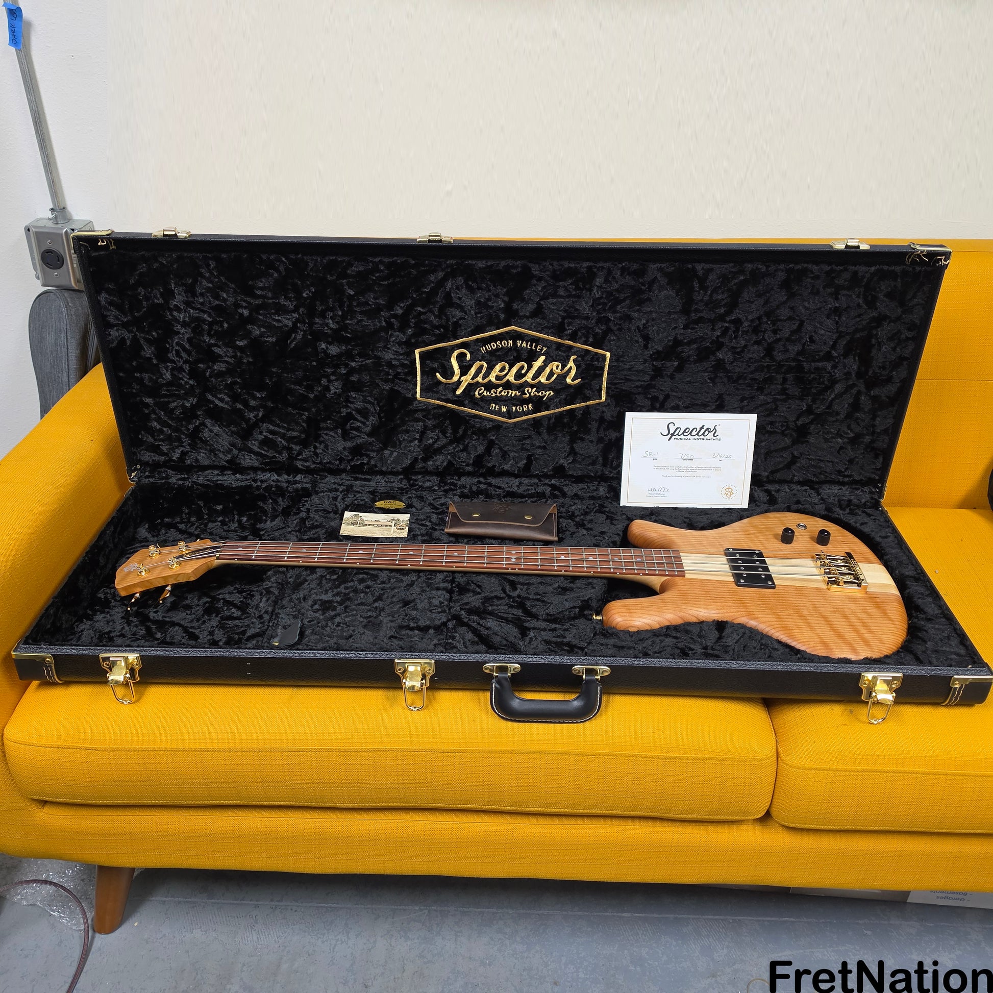 Spector Spector SB-1 Limited 50th Anniversary Reissue 4-String - Curly Cherry 9.26lbs #7 of 50