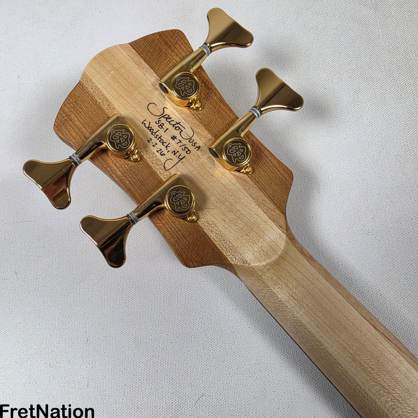 Spector Spector SB-1 Limited 50th Anniversary Reissue 4-String - Curly Cherry 9.26lbs #7 of 50