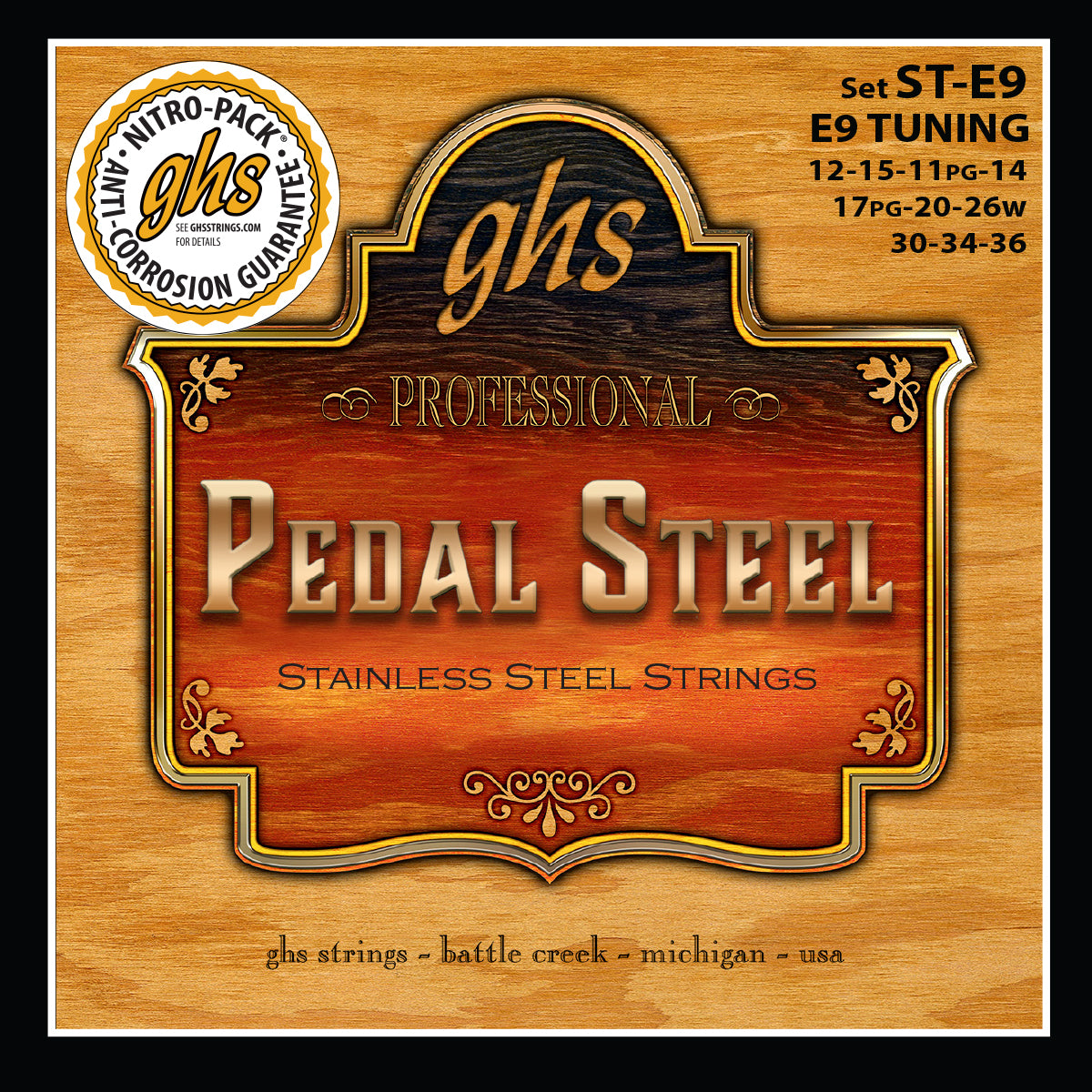 GHS Strings GHS Super Steels Pedal Steel String Set - 12-36 - E9 Tuning ST-E9