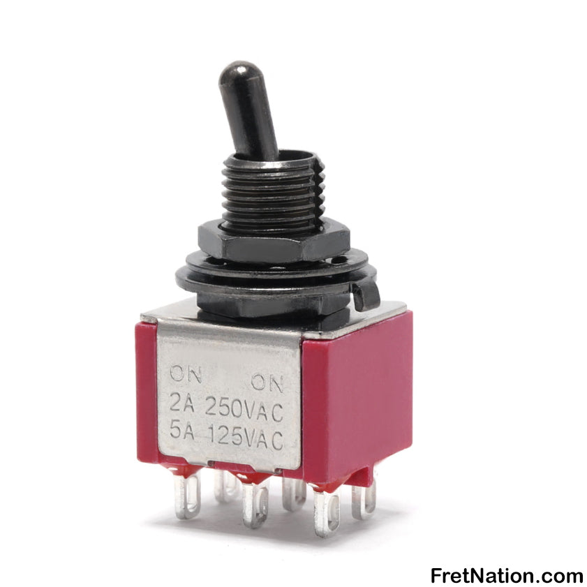 Fret Nation ON-ON DPDT Round Bat Micro Toggle Switch