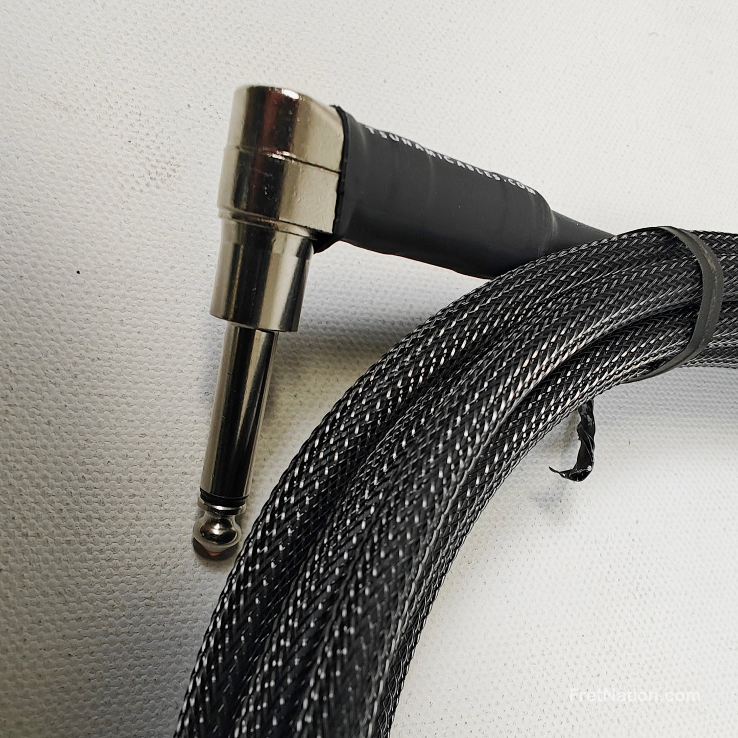 Tsunami Cables Tsunami Cables 15' 1/4" Straight/90 Instrument Cable for Recessed Jacks - Carbon