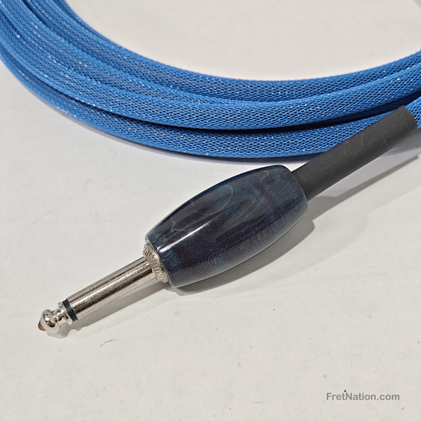 Tsunami Cables Tsunami Custom Shop 15' Instrument Cable Straight-Straight - Blue w/ Blue Maple Ends