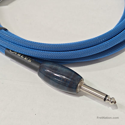 Tsunami Cables Tsunami Custom Shop 15' Instrument Cable Straight-Straight - Blue w/ Blue Maple Ends