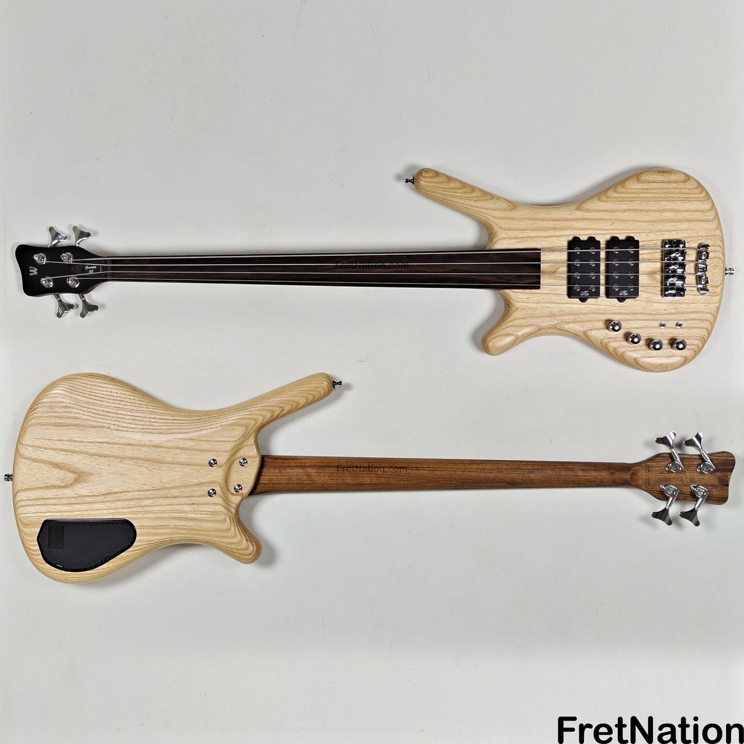 Warwick Warwick Teambuilt GPS Corvette $$ 4-String Lefty - Natural Transparent Satin Fretless 9.52lbs D 013548-25