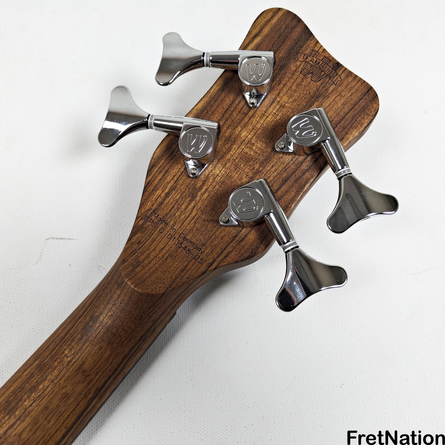 Warwick Warwick Teambuilt GPS Corvette $$ 4-String Lefty - Natural Transparent Satin Fretless 9.52lbs D 013548-25