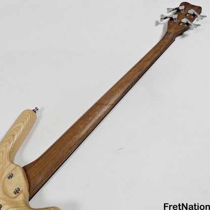 Warwick Warwick Teambuilt GPS Corvette $$ 4-String Lefty - Natural Transparent Satin Fretless 9.52lbs D 013548-25