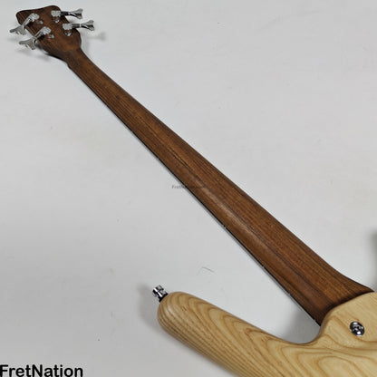 Warwick Warwick Teambuilt GPS Corvette $$ 4-String Lefty - Natural Transparent Satin Fretless 9.52lbs D 013548-25