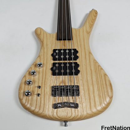 Warwick Warwick Teambuilt GPS Corvette $$ 4-String Lefty - Natural Transparent Satin Fretless 9.52lbs D 013548-25