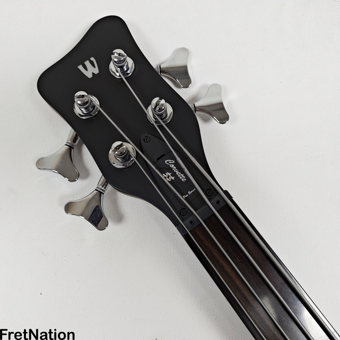 Warwick Warwick Teambuilt GPS Corvette $$ 4-String Lefty - Natural Transparent Satin Fretless 9.52lbs D 013548-25