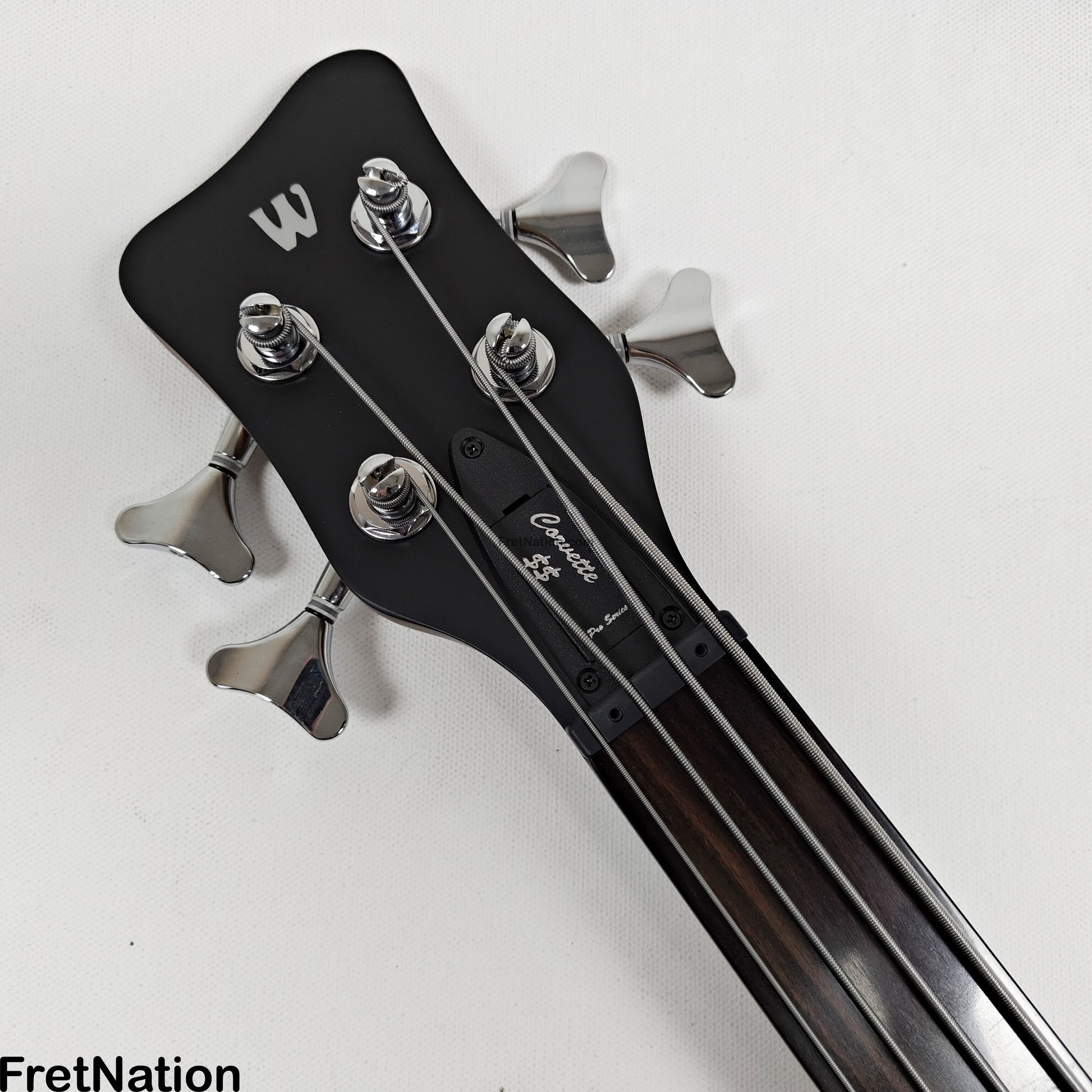 Warwick Warwick Teambuilt GPS Corvette $$ 4-String Lefty - Natural Transparent Satin Fretless 9.52lbs D 013548-25