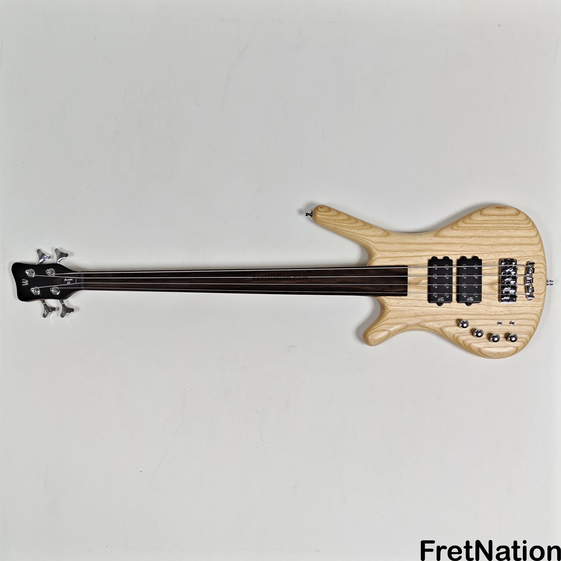 Warwick Warwick Teambuilt GPS Corvette $$ 4-String Lefty - Natural Transparent Satin Fretless 9.52lbs D 013548-25