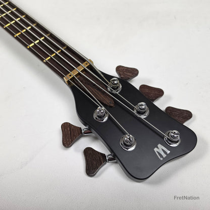 Warwick MasterBuilt Star Bass II Solid Black 5-String - 9.70lbs K 164102-24