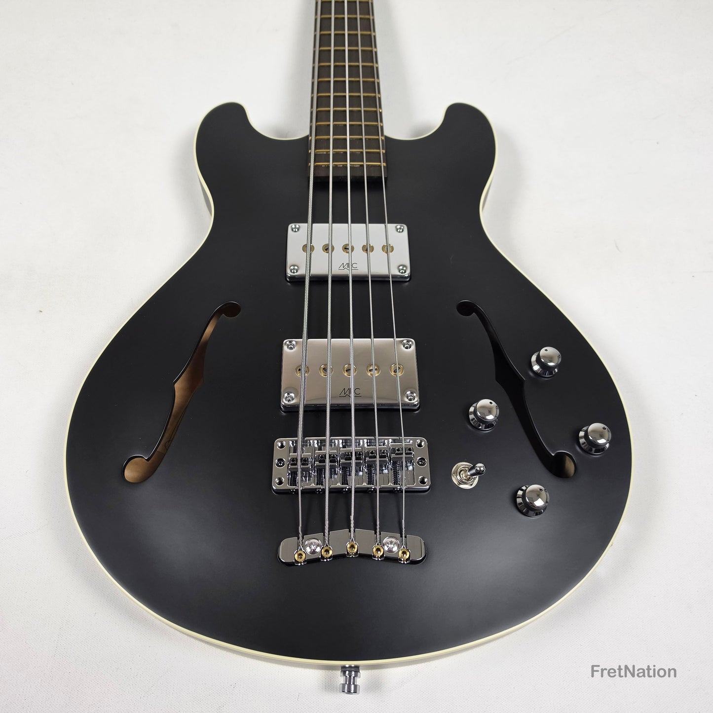 Warwick MasterBuilt Star Bass II Solid Black 5-String - 9.70lbs K 164102-24
