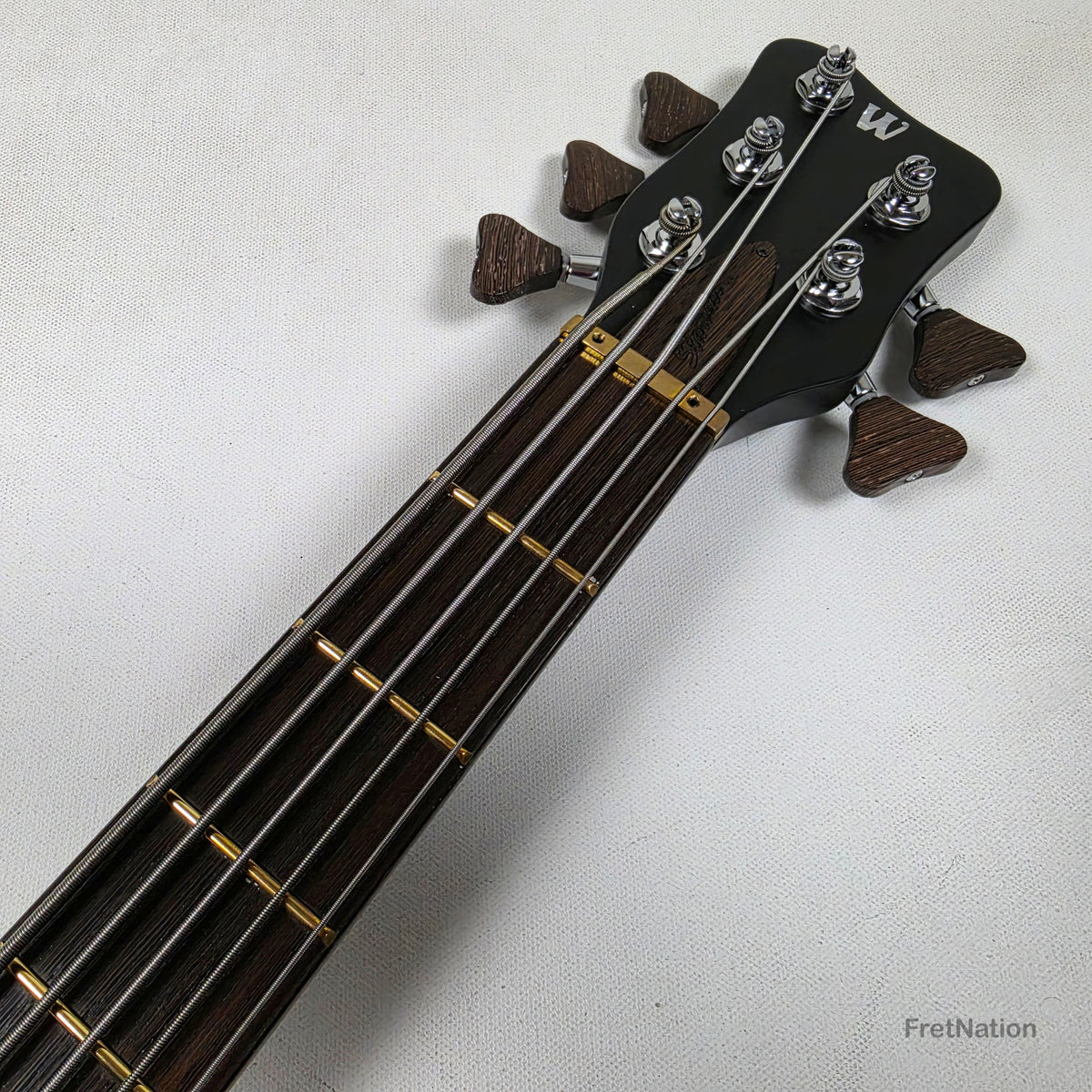 Warwick MasterBuilt Star Bass II Solid Black 5-String - 9.70lbs K 164102-24