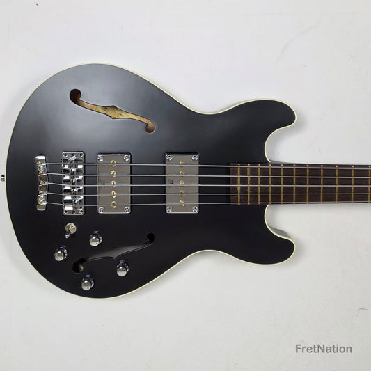 Warwick MasterBuilt Star Bass II Solid Black 5-String - 9.70lbs K 164102-24