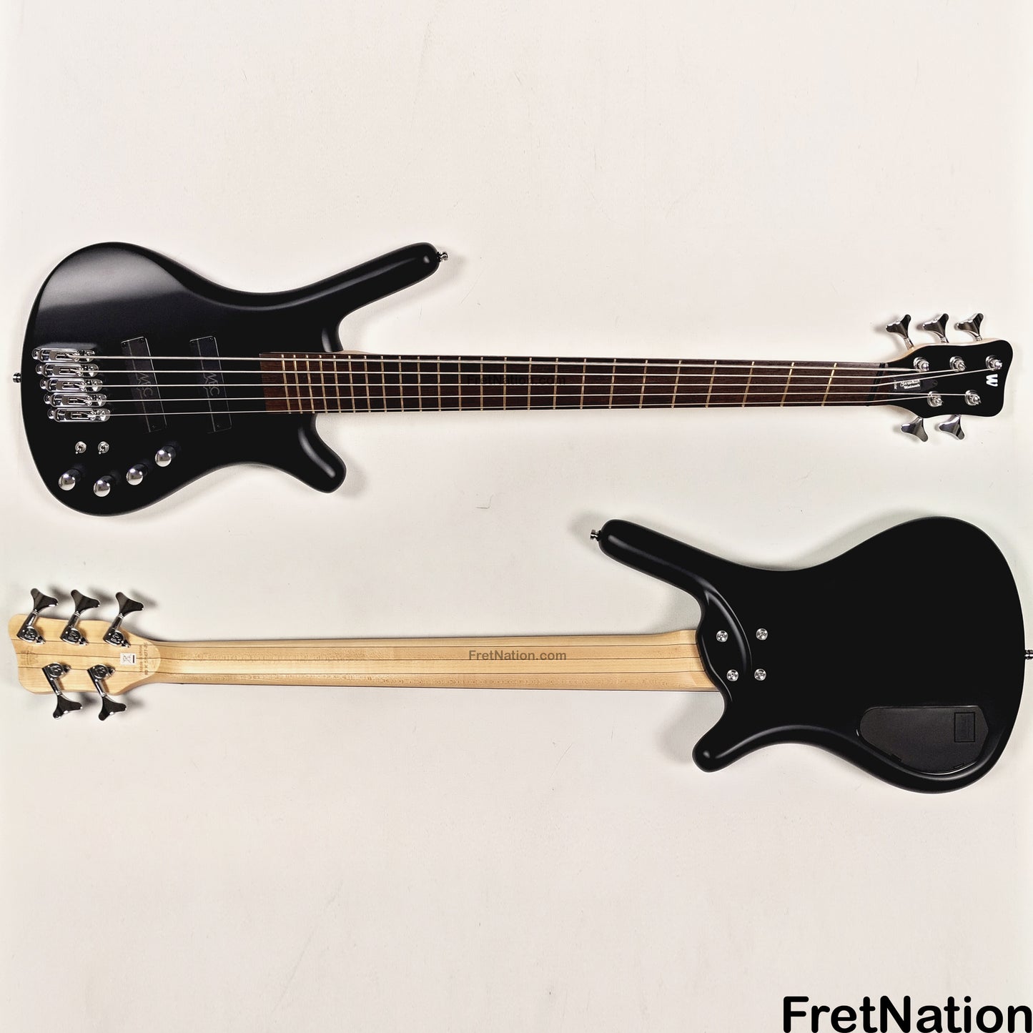 Warwick Warwick RockBass Corvette Multi-Scale 5-String Bass Solid Black 9.26lbs #571477-25