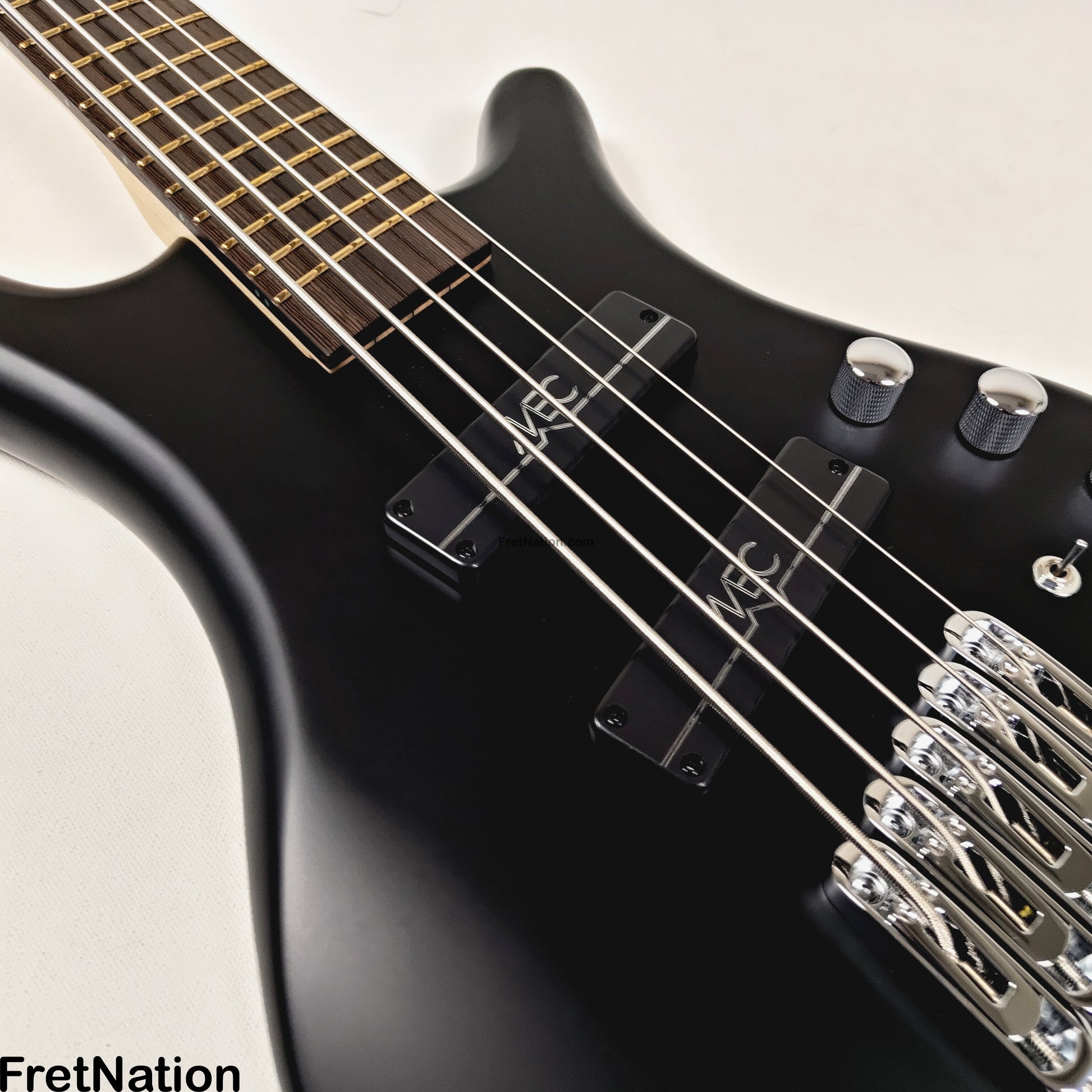 Warwick Warwick RockBass Corvette Multi-Scale 5-String Bass Solid Black 9.26lbs #571477-25