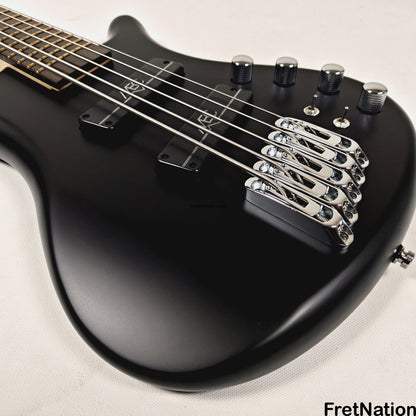 Warwick Warwick RockBass Corvette Multi-Scale 5-String Bass Solid Black 9.26lbs #571477-25