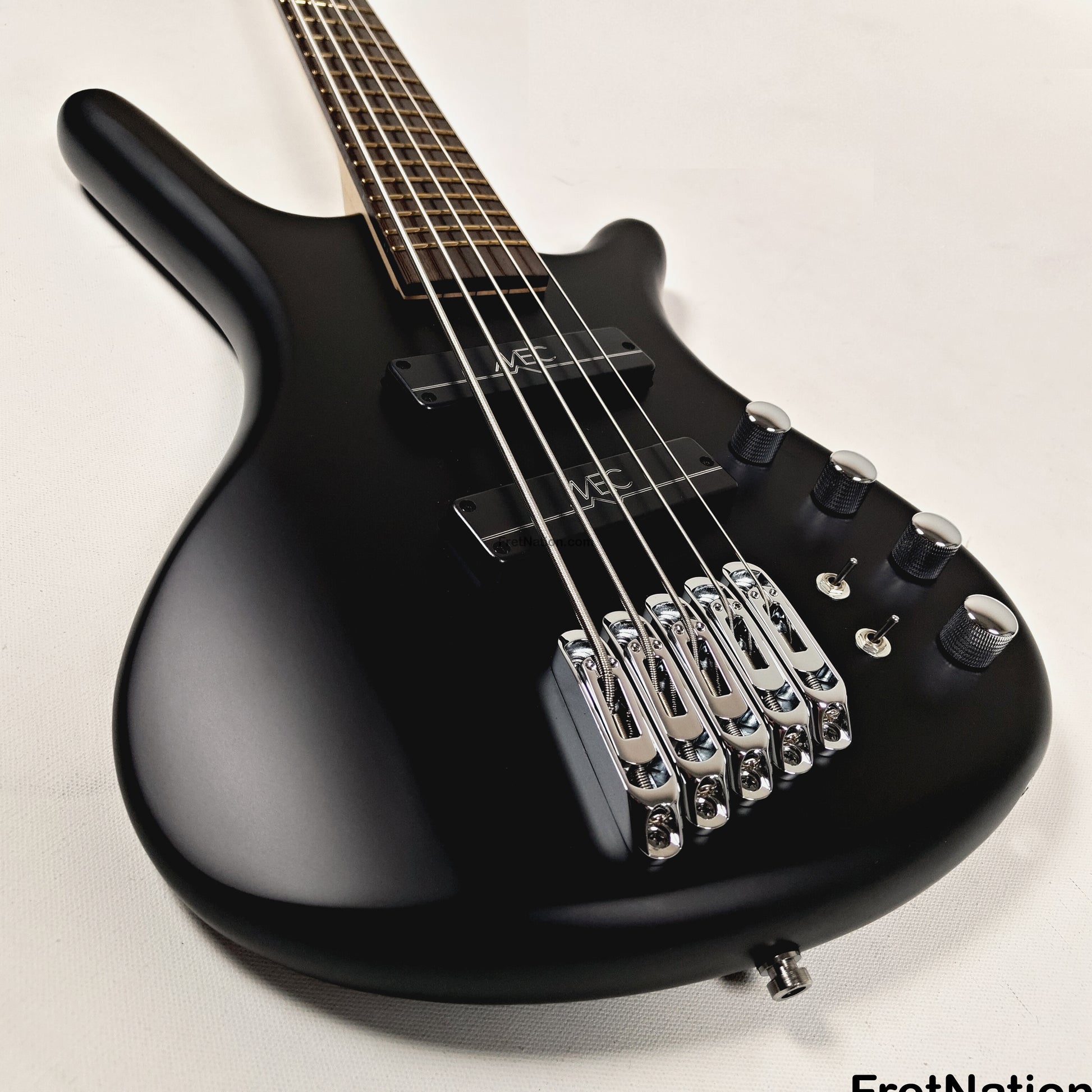 Warwick Warwick RockBass Corvette Multi-Scale 5-String Bass Solid Black 9.26lbs #571477-25