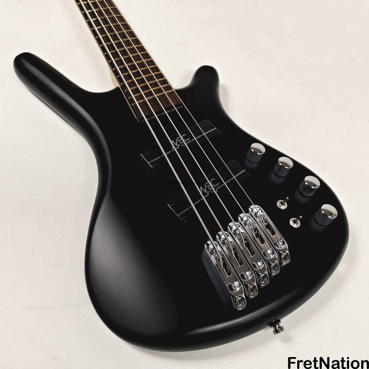Warwick Warwick RockBass Corvette Multi-Scale 5-String Bass Solid Black 9.26lbs #571477-25