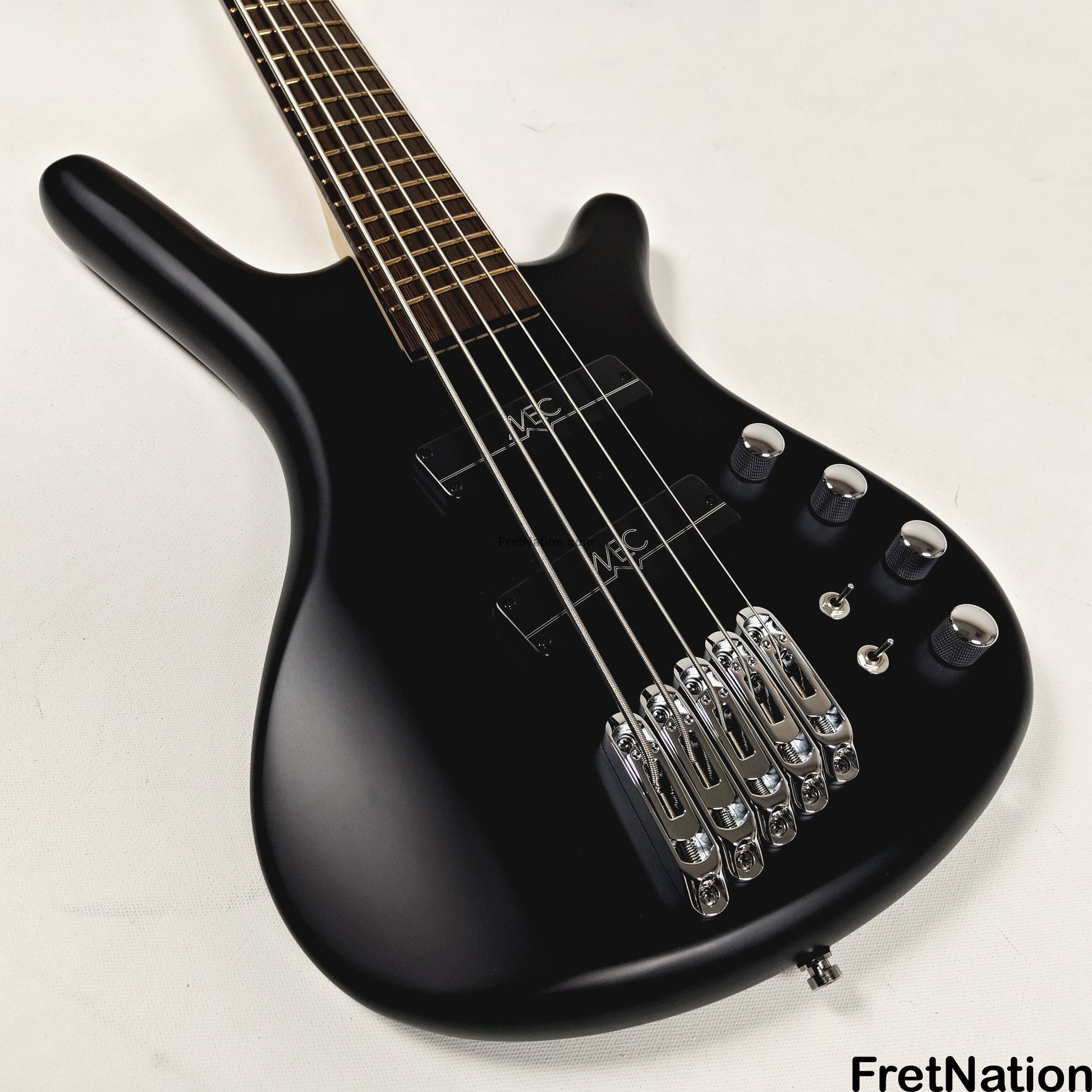 Warwick Warwick RockBass Corvette Multi-Scale 5-String Bass Solid Black 9.26lbs #571477-25