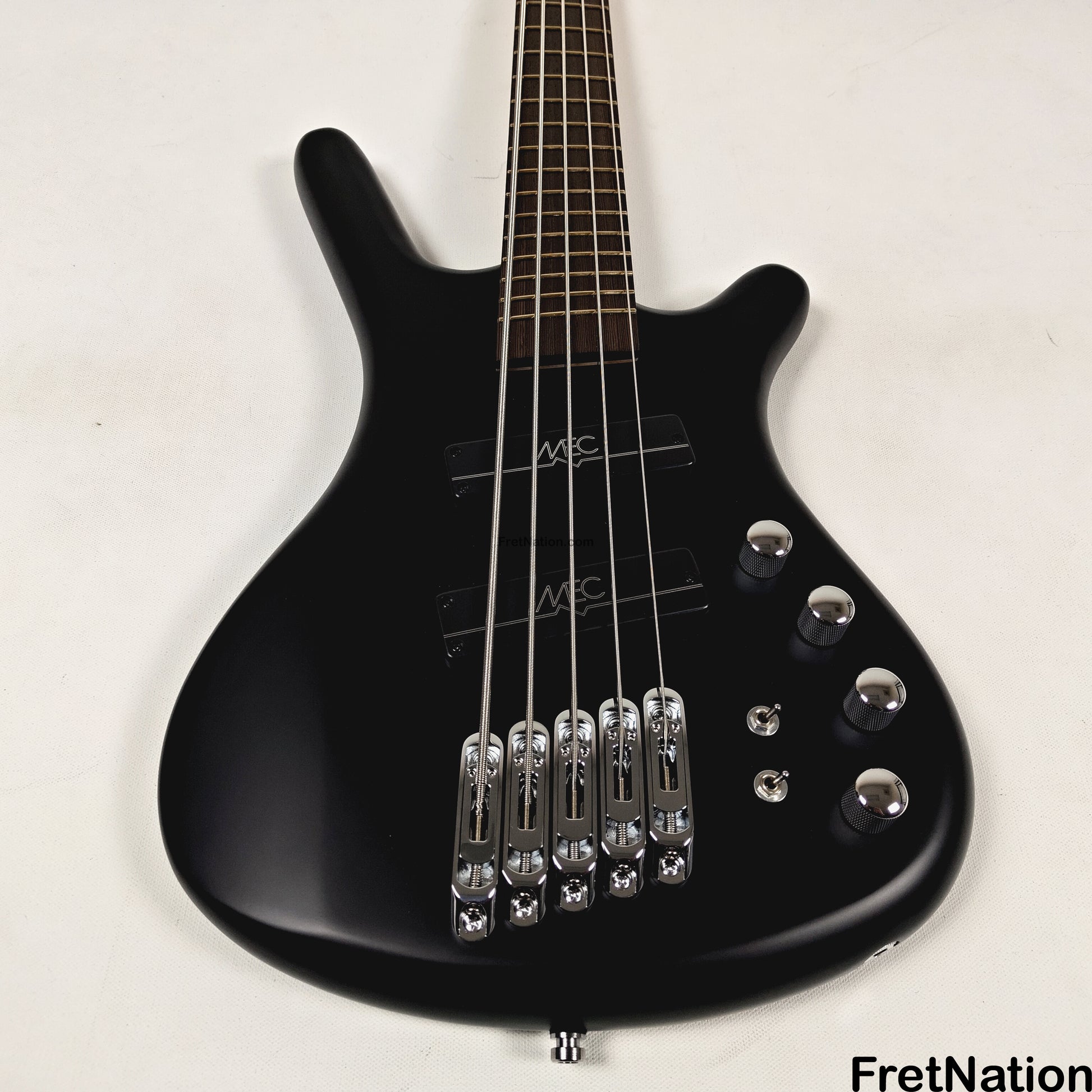 Warwick Warwick RockBass Corvette Multi-Scale 5-String Bass Solid Black 9.26lbs #571477-25