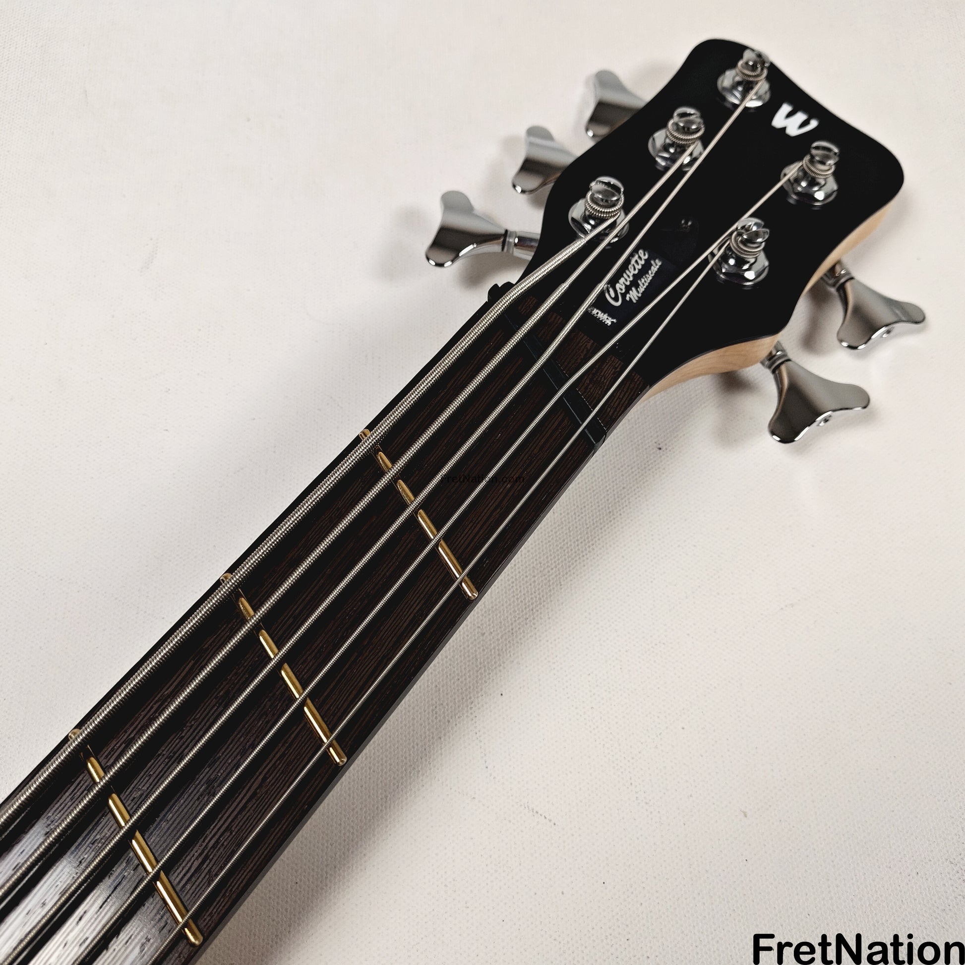 Warwick Warwick RockBass Corvette Multi-Scale 5-String Bass Solid Black 9.26lbs #571477-25